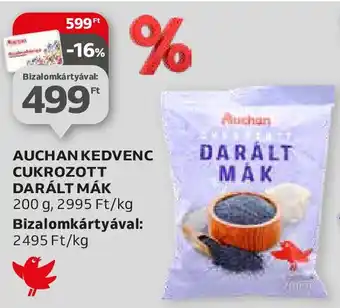 Auchan AUCHAN KEDVENC CUKROZOTT DARÁLT MÁK 200 g ajánlat