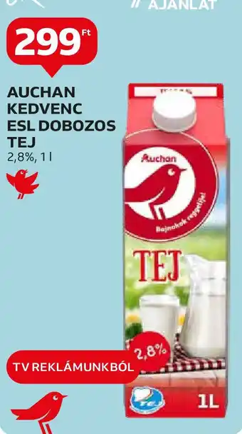 Auchan AUCHAN KEDVENC ESL DOBOZOS TEJ 2.8% 1l ajánlat