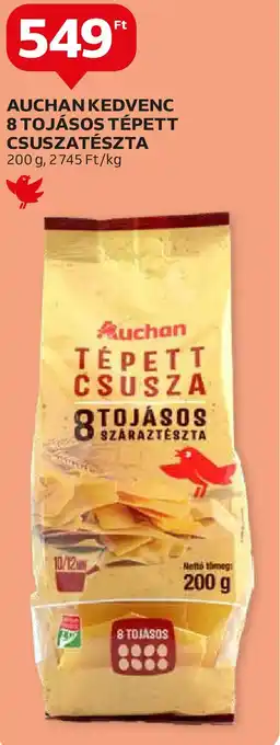 Auchan AUCHAN KEDVENC 8 TOJÁSOS TÉPETT CSUSZATÉSZTA 200 g ajánlat