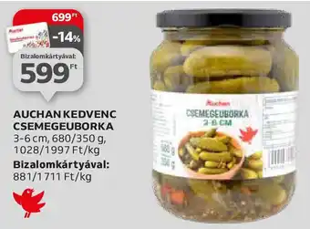 Auchan AUCHAN KEDVENC CSEMEGEUBORKA 3-6 cm, 680/350 g ajánlat