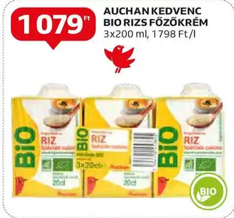 Auchan AUCHAN KEDVENC BIO RIZS FŐZŐKRÉM 3x200ml ajánlat