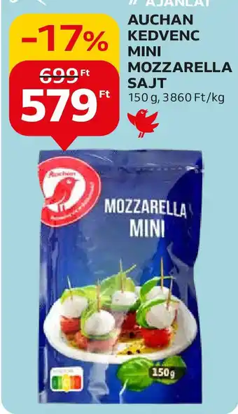Auchan AUCHAN KEDVENC MINI MOZZARELLA SAJT 150 g ajánlat