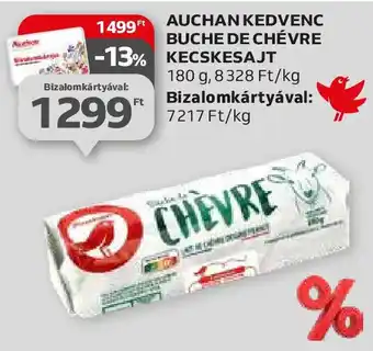 Auchan AUCHAN KEDVENC BUCHE DE CHÉVRE KECSKESAJT 180g ajánlat