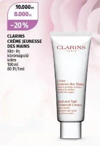 Müller CLARINS CRÈME JEUNESSE DES MAINS Kéz- és körömápoló krém 100 ml ajánlat