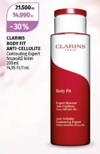 Müller CLARINS BODY FIT ANTI-CELLULITE Contouring Expert feszesítő krém 200 ml ajánlat