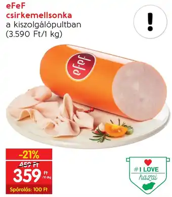 Spar eFeF csirkemellsonka 10dkg ajánlat