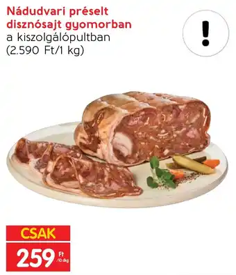 Spar Nádudvari préselt disznósajt gyomorban 10dkg ajánlat