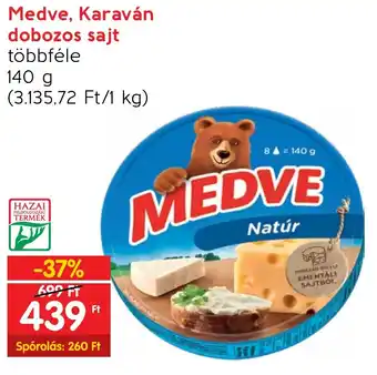 Spar Medve, Karaván dobozos sajt 140g ajánlat
