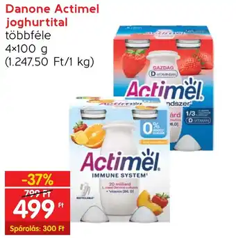 Spar Danone Actimel joghurtital 4x100g ajánlat