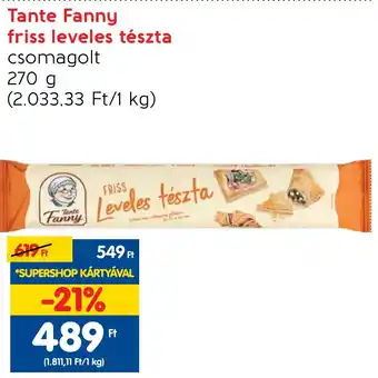 Spar Tante Fanny friss leveles tészta 270g ajánlat