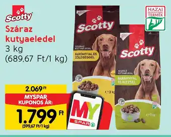 Spar Száraz kutyaeledel 3 kg ajánlat