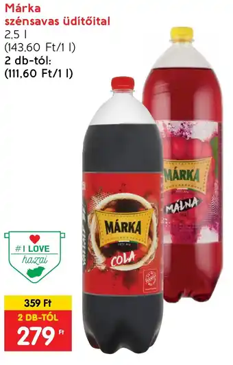 Spar Márka szénsavas üdítőital 2.5l ajánlat