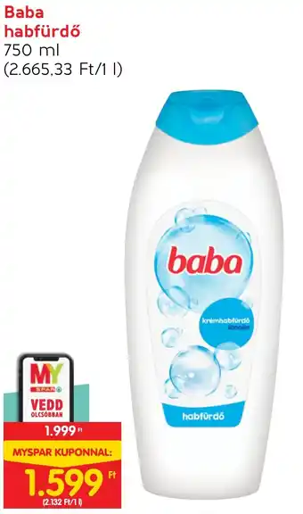 Spar Baba habfürdő 750ml ajánlat