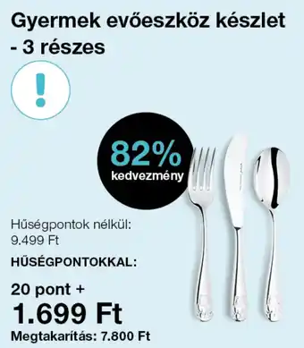 Spar Gyermek evőeszköz készlet 3 részes ajánlat