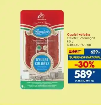Spar Gyulai kolbász 80g ajánlat
