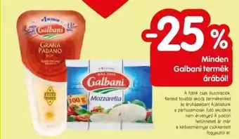 Minden Galbani termék árából