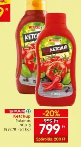 Spar SPAR Ketchup flakonos 900g ajánlat