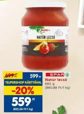 Spar SPAR Natúr lecsó 680g ajánlat