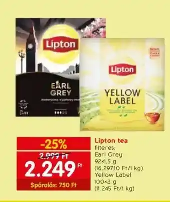 Spar Lipton tea 92×1,5 g ajánlat