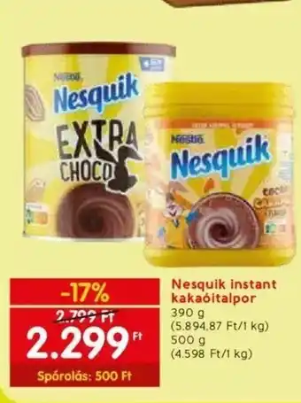 Spar Nesquik instant kakaóitalpor 390 g ajánlat