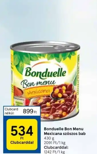 Tesco Bonduelle Bon Menu Mexicana szószos bab 430 g ajánlat