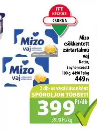Coop Mizo csökkentett zsírtartalmú vaj 100g ajánlat