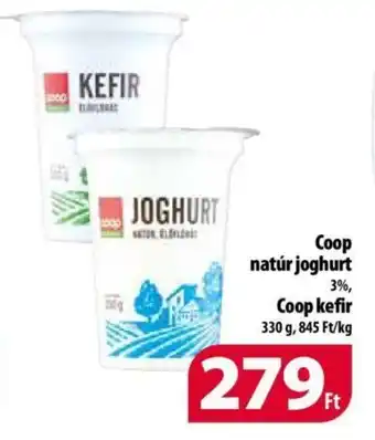 Coop Coop natúr joghurt 3% Coop kefir 330 g ajánlat
