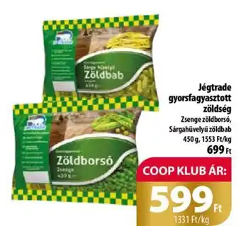 Coop Jégtrade gyorsfagyasztott zöldség 450g ajánlat