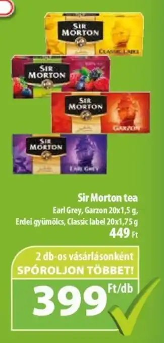 Coop Sir Morton tea Earl Grey, Garzon 20x1,5 g, Erdei gyümölcs, Classic label 20x1,75 g ajánlat