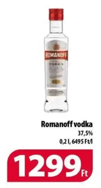 Coop Romanoff vodka 37,5% 0.2l ajánlat