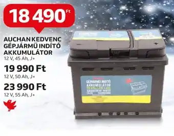 Auchan AUCHAN KEDVENC GÉPJÁRMŰ INDÍTÓ AKKUMULÁTOR 12 V, 45 Ah, J+ ajánlat