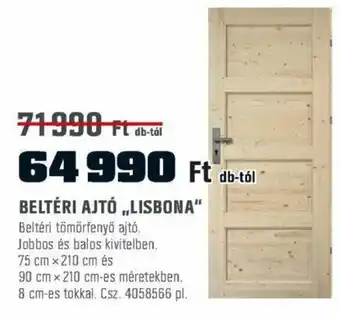 BELTÉRI AJTÓ „LISBONA”