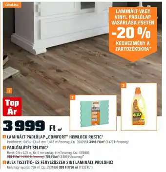 Obi LAMINÁLT PADLÓLAP ,COMFORT" HEMLOCK RUSTIC ajánlat