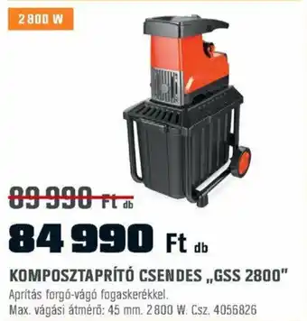 KOMPOSZTAPRÍTÓ CSENDES „GSS 2800"