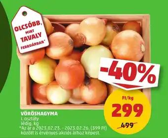 PENNY VÖRÖSHAGYMA Ft/kg ajánlat
