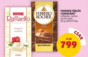 PENNY FERRERO TÁBLÁS CSOKOLÁDÉ 90g ajánlat