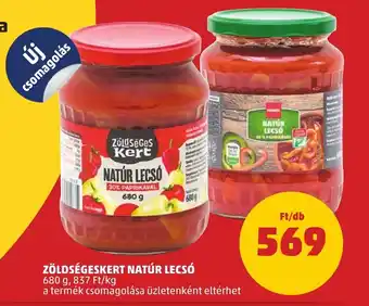 PENNY ZÖLDSÉGESKERT NATÚR LECSÓ 680g ajánlat