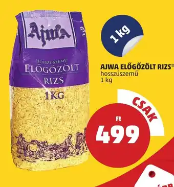 PENNY AJWA ELŐGŐZÖLT RIZS 1kg ajánlat