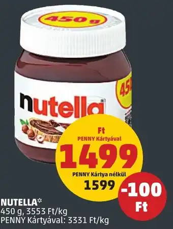 PENNY NUTELLA 450g ajánlat