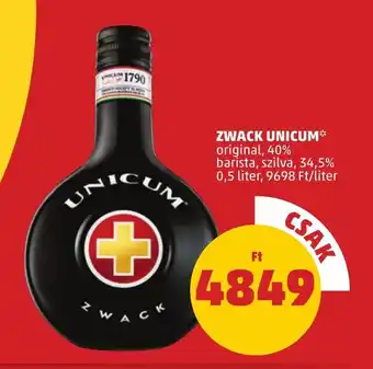 ZWACK UNICUM 40% 0,5l