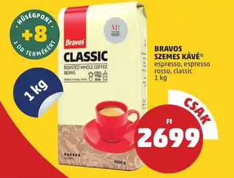 PENNY BRAVOS SZEMES KÁVÉ 1kg ajánlat