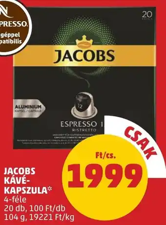 PENNY JACOBS KÁVÉ-KAPSZULA 104g ajánlat
