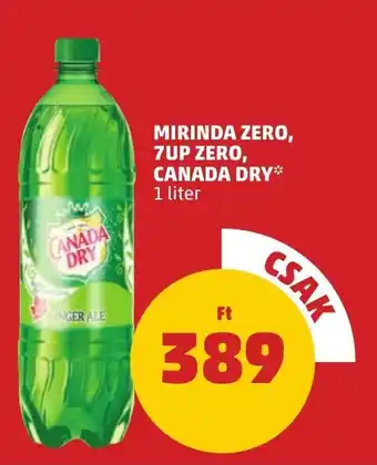 MIRINDA ZERO, 7UP ZERO, CANADA DRY 1l