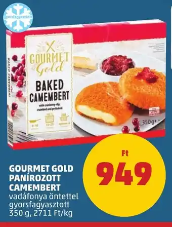 PENNY GOURMET GOLD PANÍROZOTT CAMEMBERT 350g ajánlat
