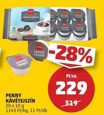 PENNY PENNY KÁVÉTEJSZÍN 20x10g ajánlat