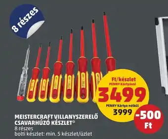PENNY MEISTERCRAFT VILLANYSZERELŐ CSAVARHÚZÓ KÉSZLET ajánlat