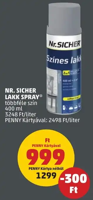 PENNY NR. SICHER LAKK SPRAY 400ml ajánlat