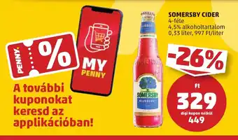 PENNY SOMERSBY CIDER 4,5% 0,33l ajánlat