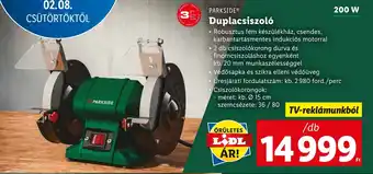 Lidl PARKSIDE Duplacsiszoló 200W ajánlat