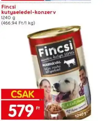 Fincsi kutyaeledel konzerv 1240g